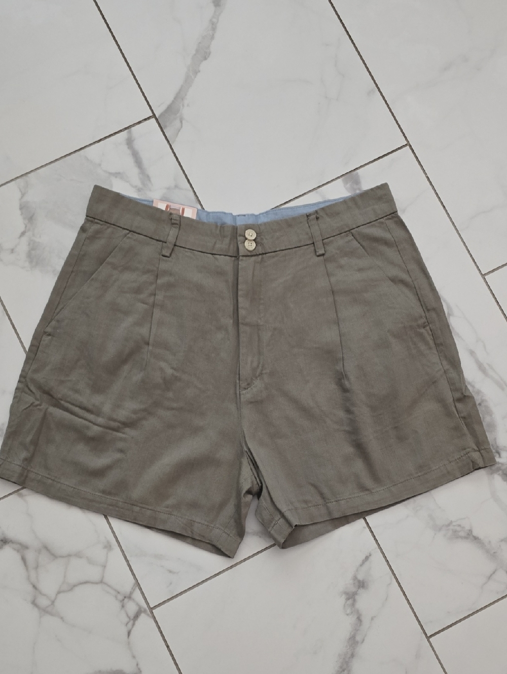Jachs Olive Green High-Rise Bermuda Shorts